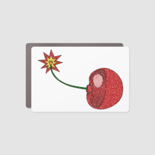 Glitter Cherry Bomb Car Magnet