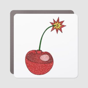 Glitter Cherry Bomb Car Magnet