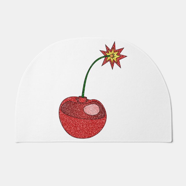 Glitter Cherry Bomb Doormat (Front)