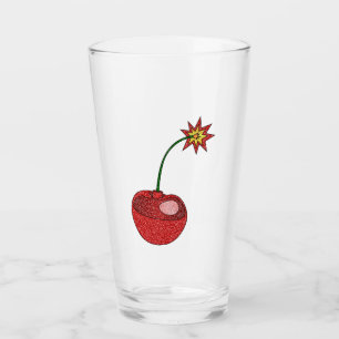 Glitter Cherry Bomb Glass