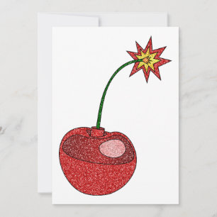 Glitter Cherry Bomb Holiday Card
