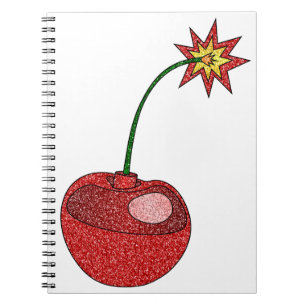 Glitter Cherry Bomb Notebook