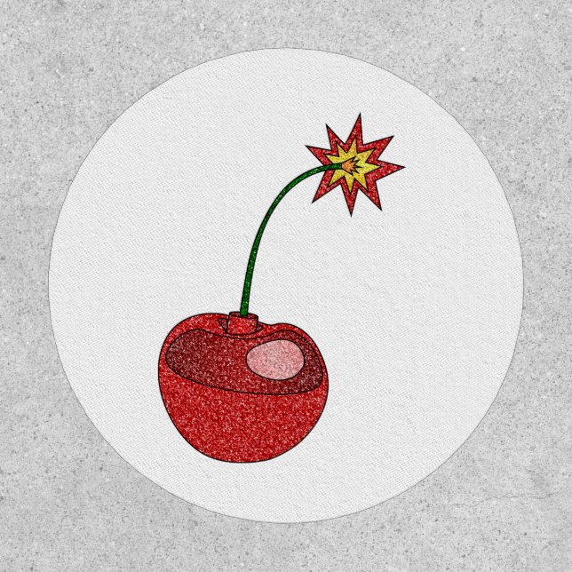 Glitter Cherry Bomb Patch (Front)