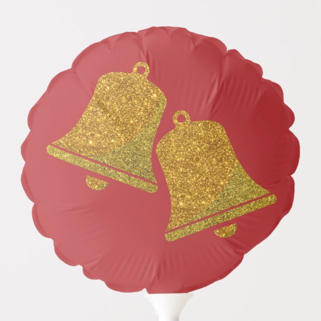 Glitter Christmas Bells Balloon (Front)