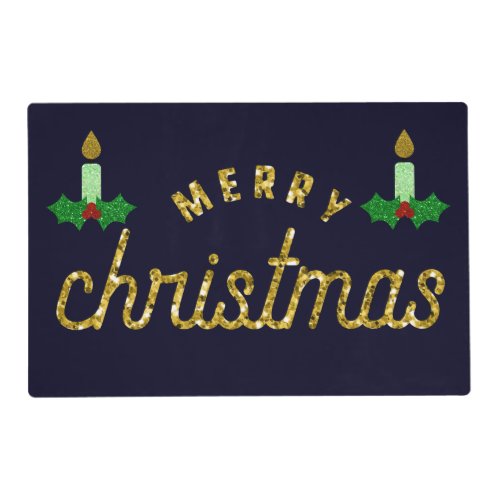 Glitter Christmas Candle Placemat