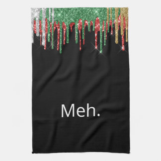 Glitter Christmas Funny Kitchen Towel