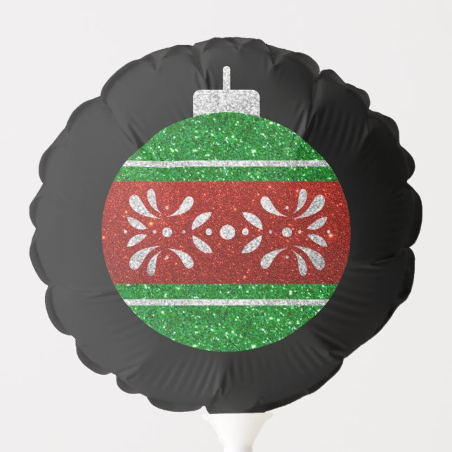 Glitter Christmas Ornament Balloon (Front)