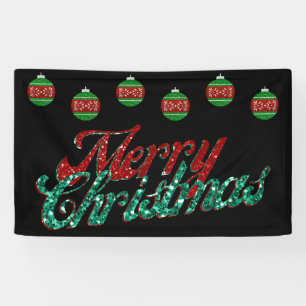 Glitter Christmas Ornament Banner