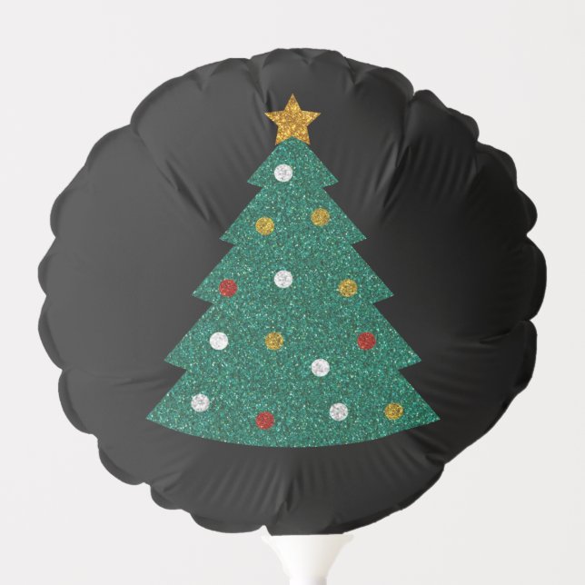 Glitter Christmas Tree Balloon (Front)