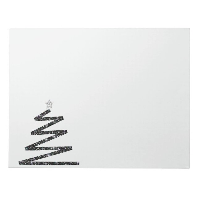 Glitter Christmas tree Notepad (Front)
