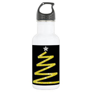 Glitter Christmas tree Stainless Steel Water Bottle