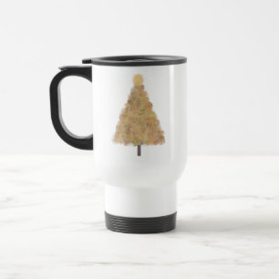 Glitter christmas tree travel mug