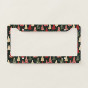 Glitter Christmas Trees & Stars (4) License Plate Frame