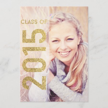 Glitter Class Of 2015 Graduation Announcement