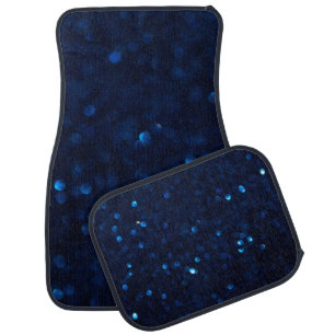 Glitter classic blue lights car floor mat