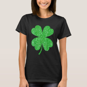 Glitter Clover Shamrock St Patricks Day For Women  T-Shirt