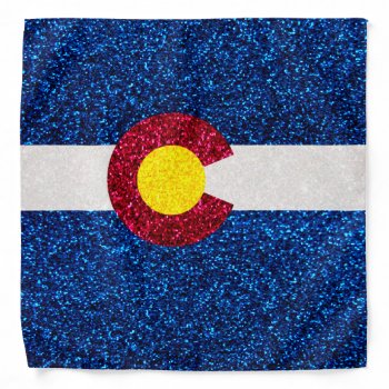 Glitter Colorado Flag Bandana by ColoradoCreativity at Zazzle