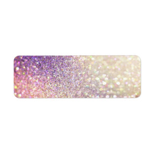 Glitter Colorful Address Return Labels