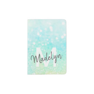 Glitter Colorful Glamorous Pretty Pattern Passport Holder