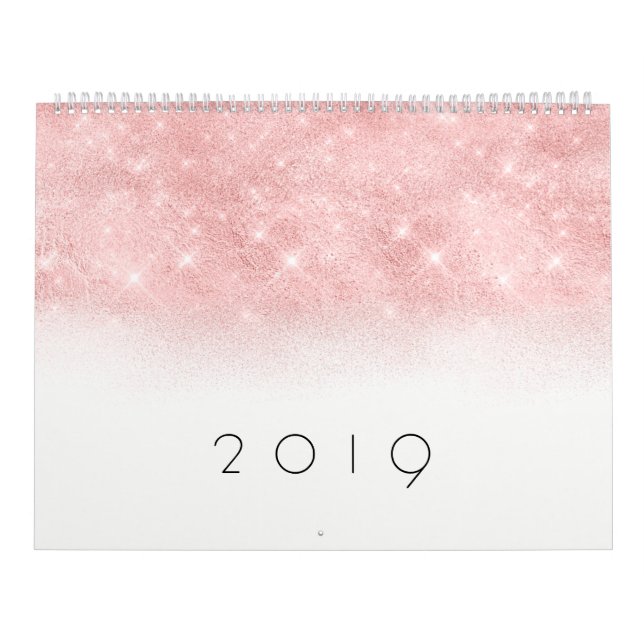 Glitter Colors of The Year 2019 Calendar (Cover)