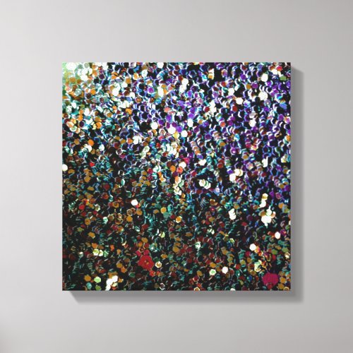 Glitter comet  stars canvas print