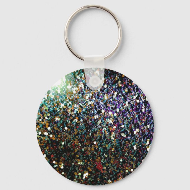 Glitter comet & stars keychain (Front)