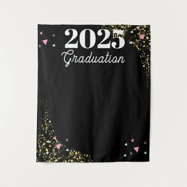 Glitter Confetti  Graduation  Backdrop (Front)