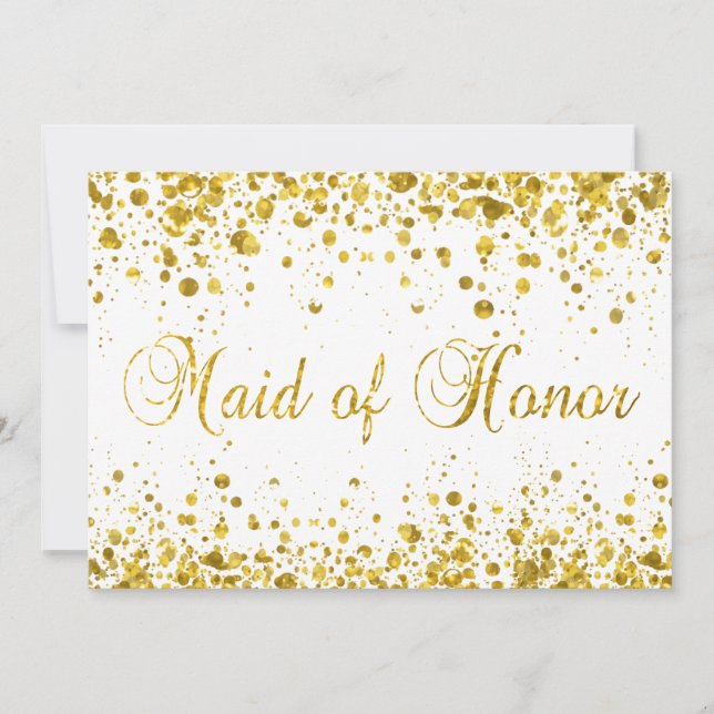 Glitter Confetti | Maid of Honor Invitation (Front)