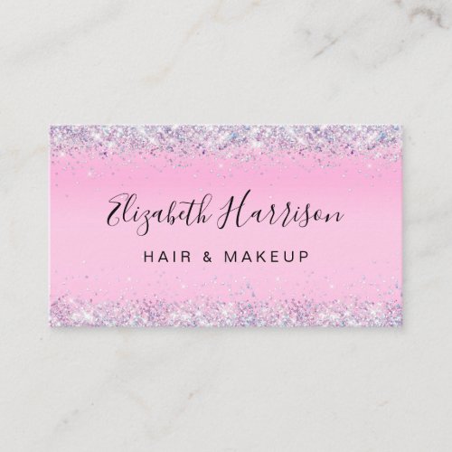 Glitter Confetti Pink Business Card