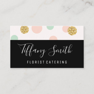 Glitter Confetti Polka Dot Business Card