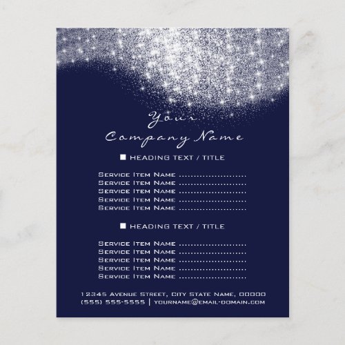 Glitter Confetti Prices Silver Gray Whit Blue Navy Flyer