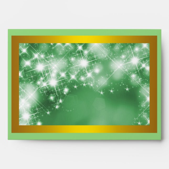 Glitter Confetti Sparkles White Envelope (Front)