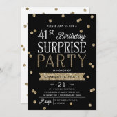 Glitter Confetti Surprise Party Invitation ANY AGE (Front/Back)