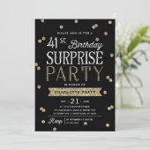 Glitter Confetti Surprise Party Invitation ANY AGE (Standing Front)