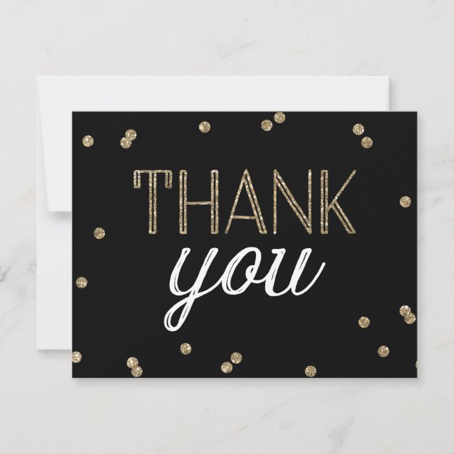Glitter Confetti Thank You Card (Front)