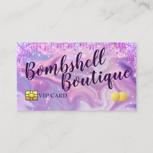 Glitter Credit Card Style Business Cards