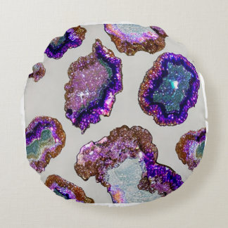 Glitter Crystal Geode Pillow