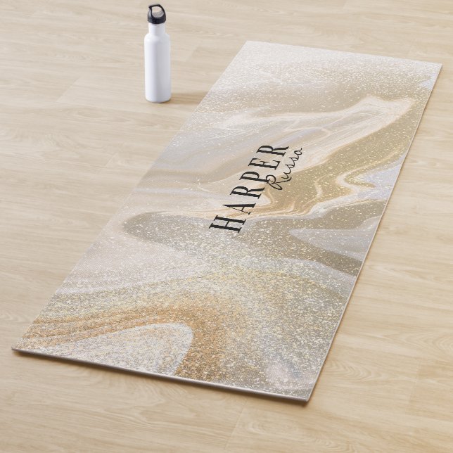  Glitter Custom Name  Yoga Mat (In Situ)