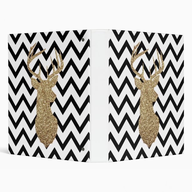 Glitter deer chevron binder (Background)
