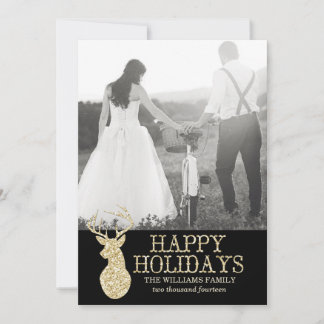Glitter Deer Photo Cards | Christmas