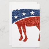 glitter democrat donkey (Front/Back)