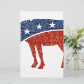 glitter democrat donkey (Standing Front)