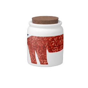 glitter democrat donkey candy jar