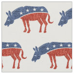 glitter democrat donkey fabric