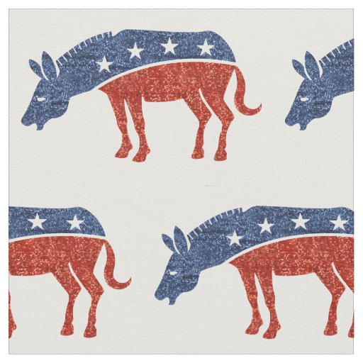 glitter democrat donkey fabric