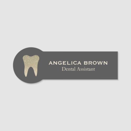 Glitter Dental Assistant Name Tag