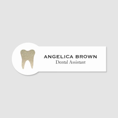 Glitter Dental Assistant Name Tag