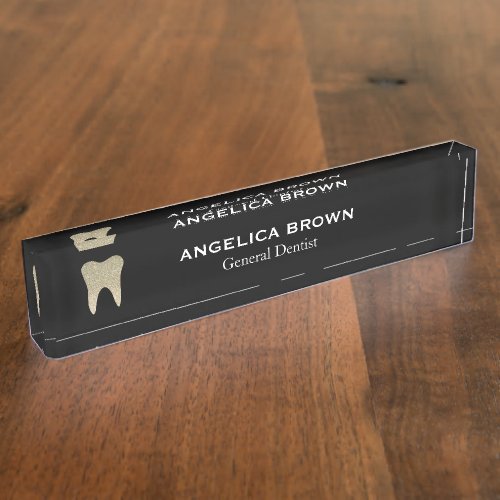 Glitter Dental Desk Name Plate