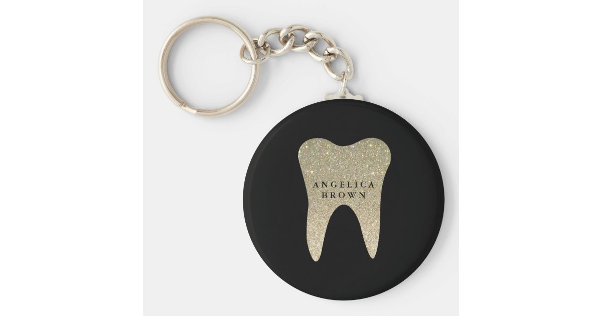 Glitter Dental Keychain