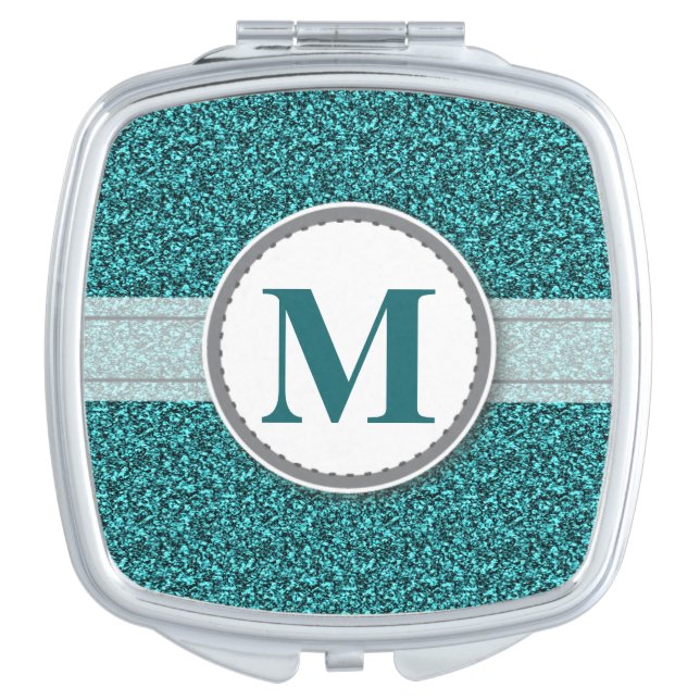 Glitter Design Compact Mirror Bridal Party Gift (Front)